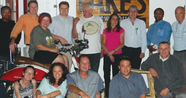 The Johannesburg branch takes five for a photo at the micro-brewery.
